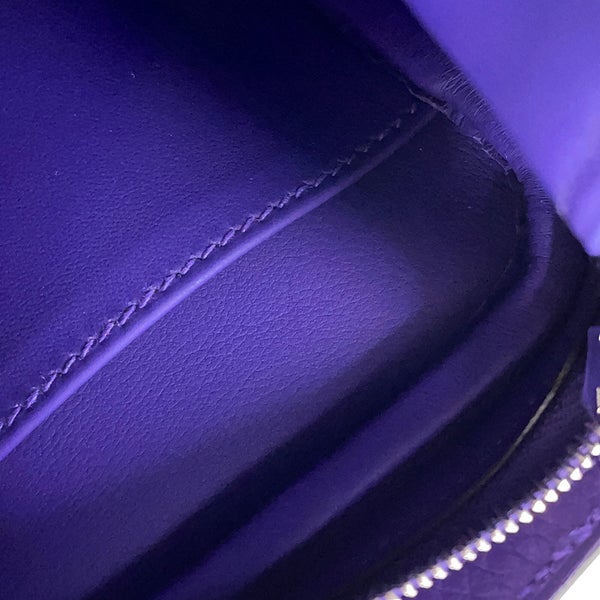 エルメス ハンドバッグ リンディ ミニ パープル/シルバー金具 トリヨンクレマンス G刻印 HERMES 2wayショルダーバッグ