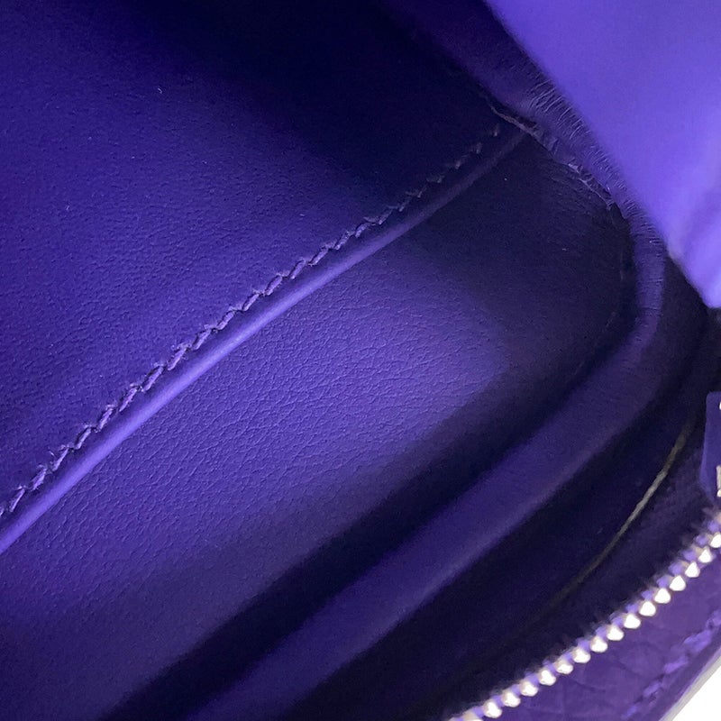 エルメス ハンドバッグ リンディ ミニ パープル/シルバー金具 トリヨンクレマンス G刻印 HERMES 2wayショルダーバッグ
