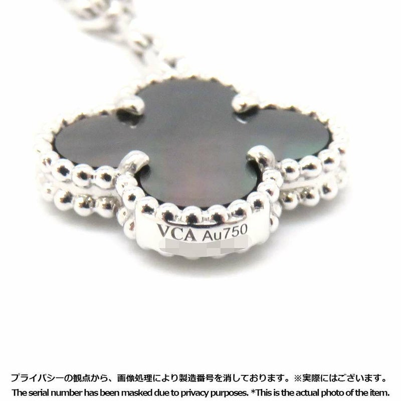 ヴァンクリーフ&アーペル ネックレス マジック アルハンブラ 6モチーフ カルセドニー マザーオブパール K18WG VCARN18900