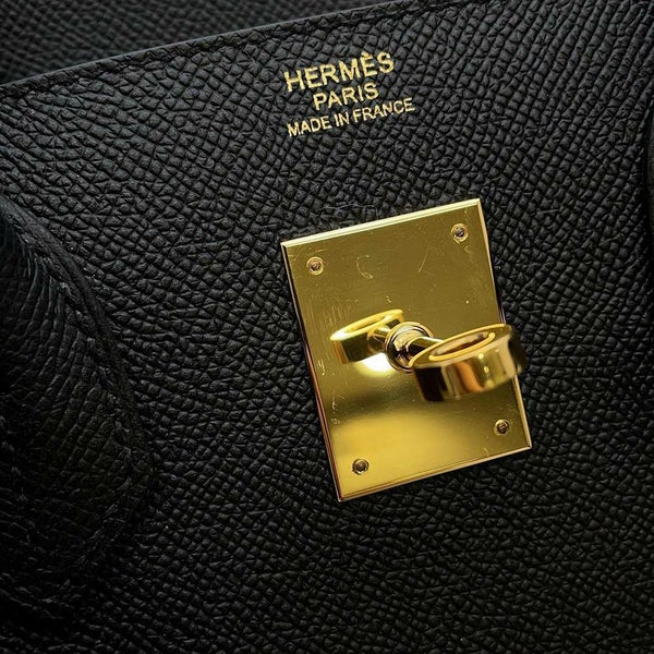 エルメス バーキン30 ブラック/ゴールド金具 ヴォーエプソン D刻印 HERMES Birkin 黒