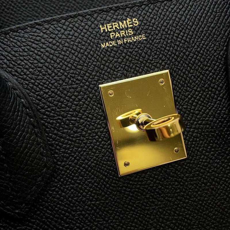 エルメス バーキン30 ブラック/ゴールド金具 ヴォーエプソン D刻印 HERMES Birkin 黒