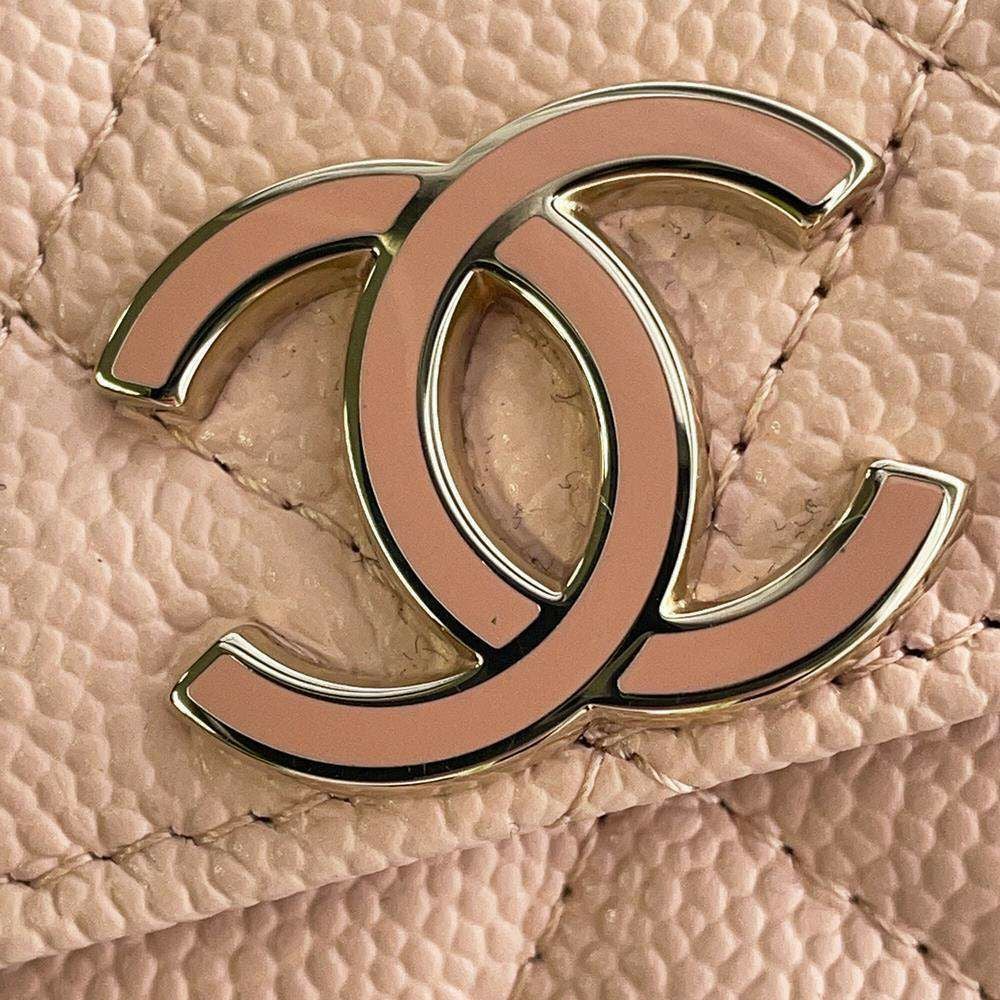 シャネル カードケース マトラッセ ココマーク キャビアスキン CHANEL