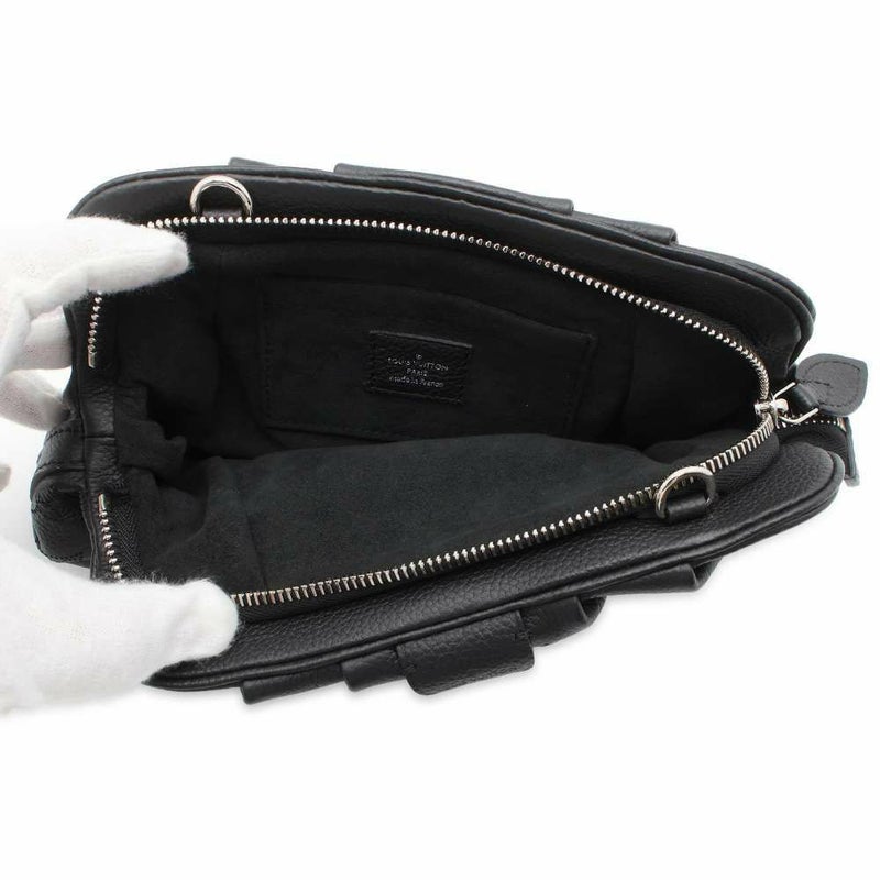 ルイヴィトン ショルダーバッグ モノグラム・マヒナ スカラ・ミニ M80093 LOUIS VUITTON ブラック 黒 クラッチバッグ