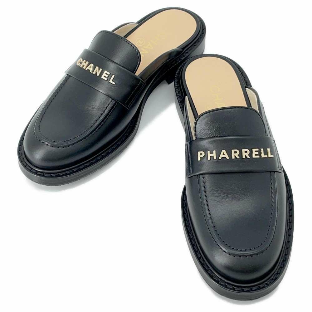 シャネル ローファー ココマーク PHARRELL ミュール レザー レディース