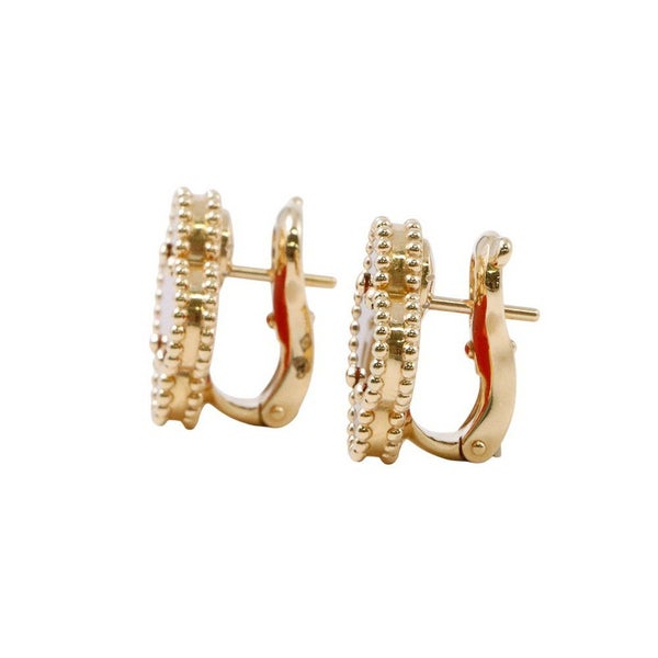 ヴァンクリーフ&アーペル ピアス ヴィンテージ アルハンブラ イヤリング カーネリアン K18YG VCARD40400