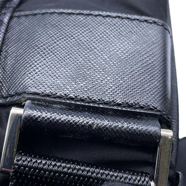 プラダ ショルダーバッグ サフィアーノ ロゴ ナイロン PRADA メッセンジャーバッグ 黒