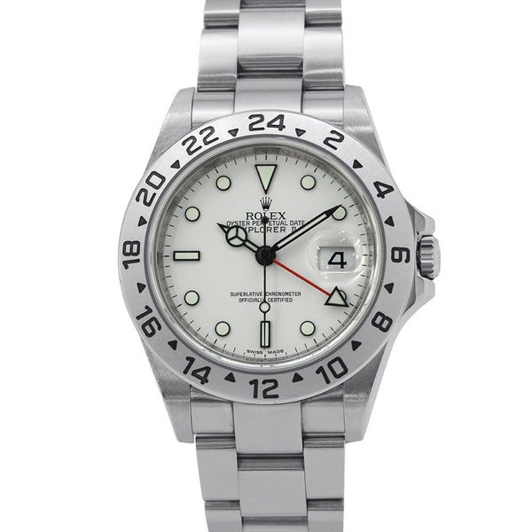 ロレックス エクスプローラー2 ランダムシリアルルーレット 16570 ROLEX 腕時計 白文字盤