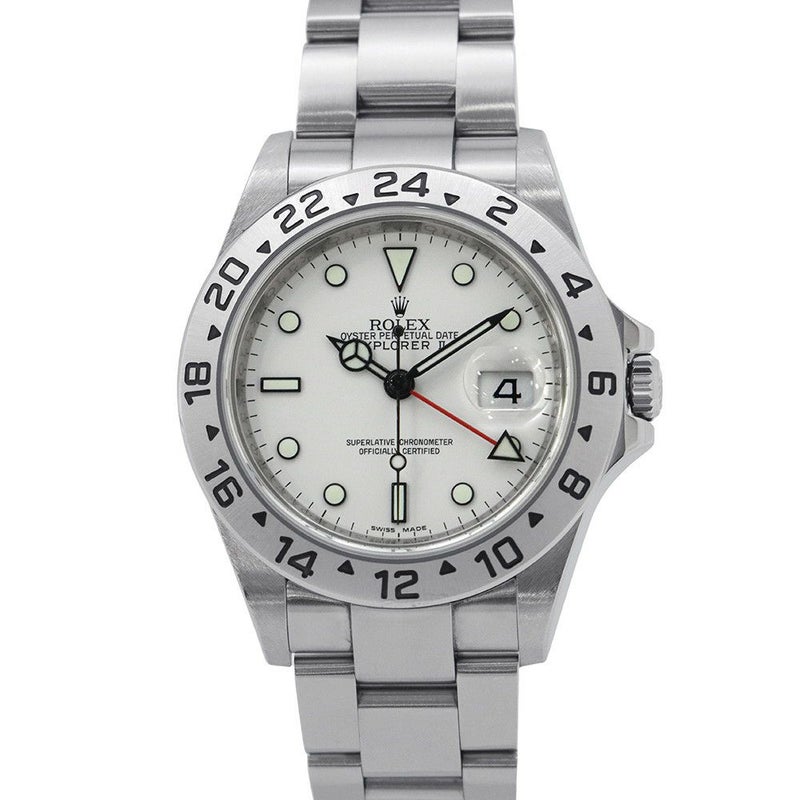 ロレックス エクスプローラー2 ランダムシリアルルーレット 16570 ROLEX 腕時計 白文字盤