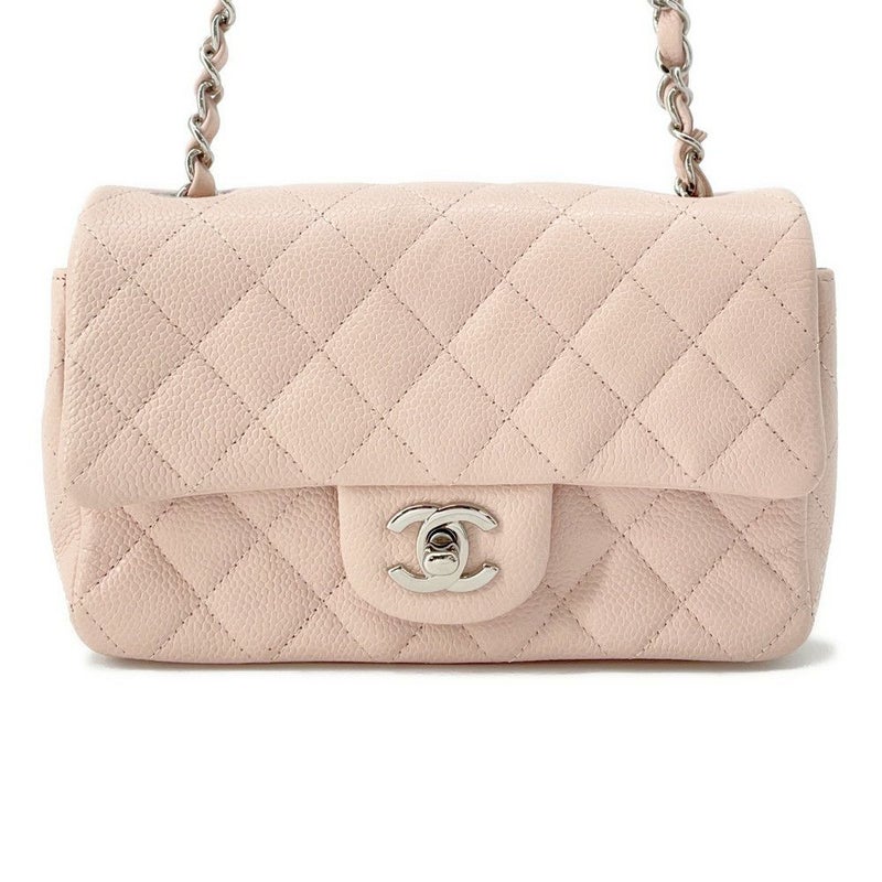 シャネル チェーンショルダーバッグ ココマーク キャビアスキン A69900 CHANEL ミニ フラップ バッグ