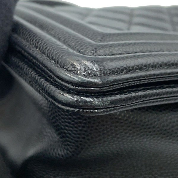 シャネル チェーンショルダーバッグ ボーイシャネル スモール マトラッセ ココマーク A67085 BOY CHANEL 黒