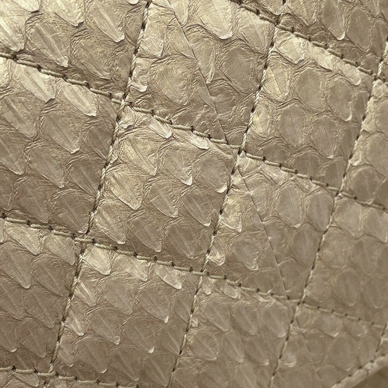 シャネル チェーンショルダーバッグ マトラッセ ココマーク パイソン A68204 CHANEL