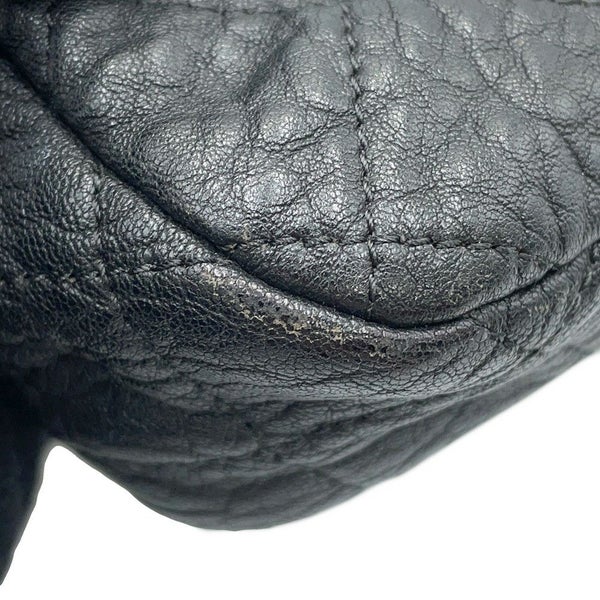 シャネル チェーンショルダーバッグ マトラッセ ココマーク レザー CHANEL 黒