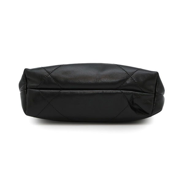 シャネル ハンドバッグ CHANEL 22 ミニ ココマーク シャイニーカーフレザー AS3980 CHANEL 2way 黒