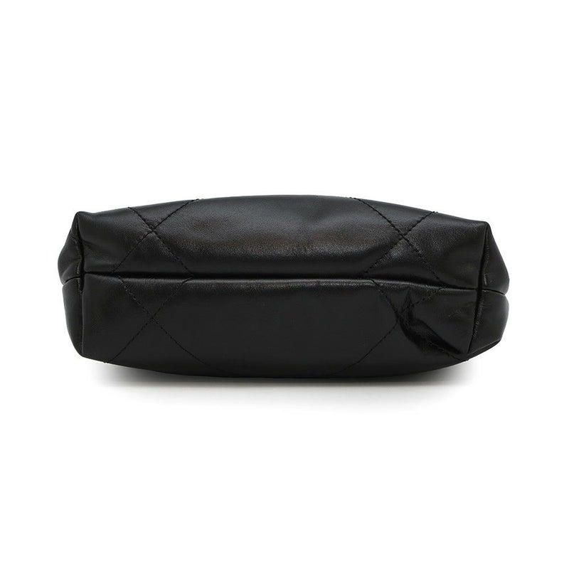 シャネル ハンドバッグ CHANEL 22 ミニ ココマーク シャイニーカーフレザー AS3980 CHANEL 2way 黒