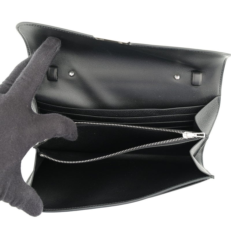 エルメス 長財布 コンスタンス トゥーゴー ロング ブラック/シルバー金具 エプソン G刻印 財布