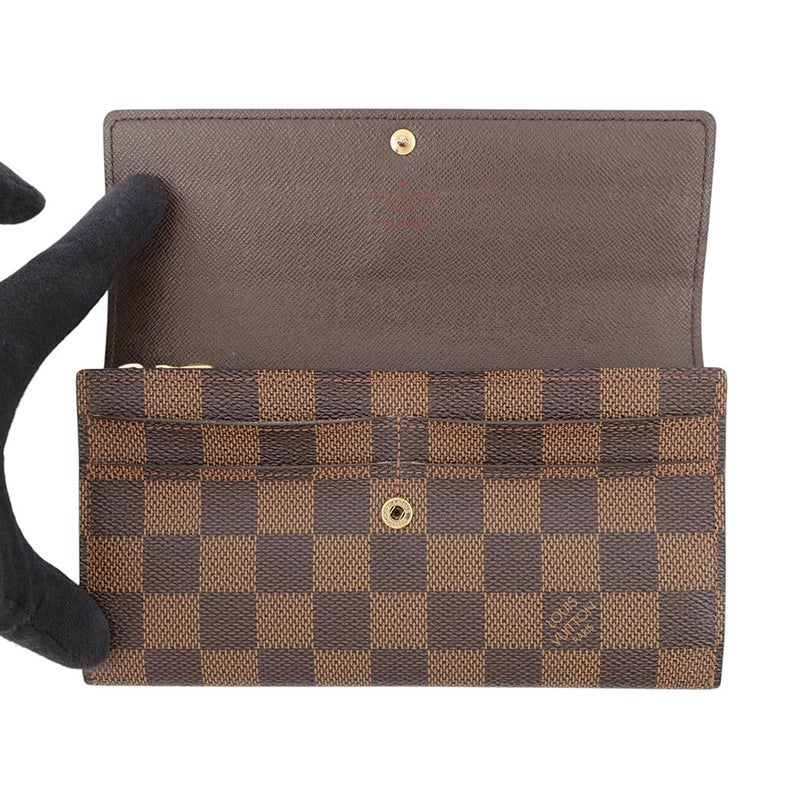 ルイヴィトン 長財布 ダミエ・エベヌ ポルトフォイユ・サラ 旧型 N61734 LOUIS VUITTON ヴィトン 財布