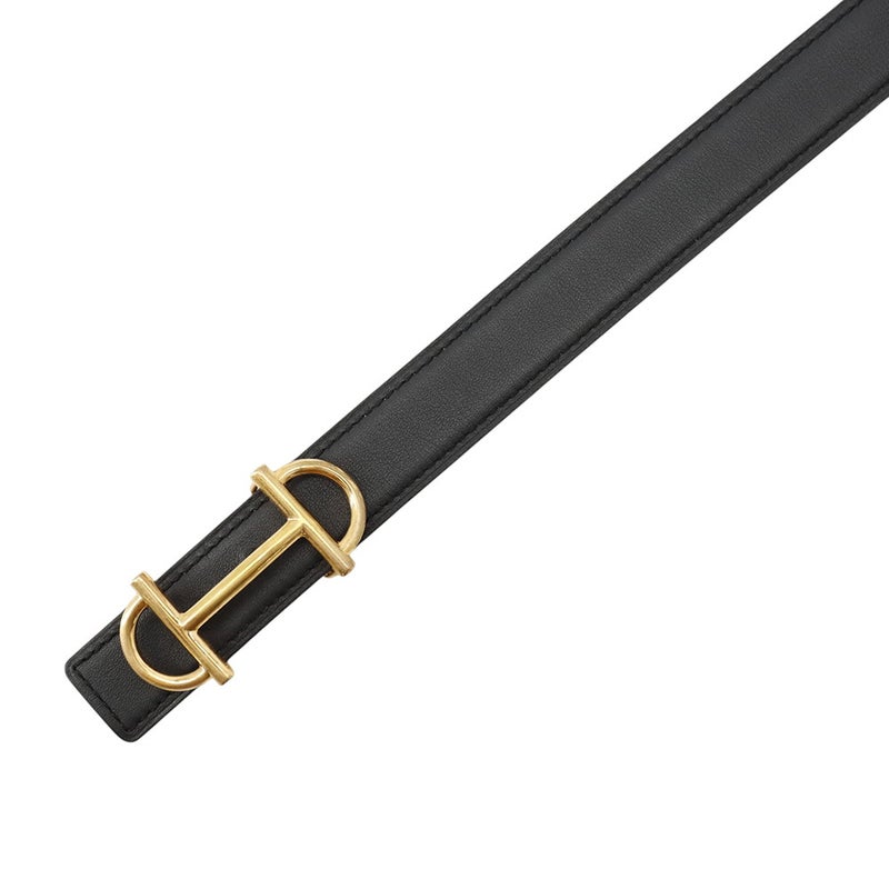 エルメス ベルト ガンマ ブラック/ゴールド/ゴールド金具 スイフト/エプソン U刻印 サイズ85 HERMES リバーシブル