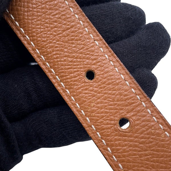 エルメス ベルト ガンマ ブラック/ゴールド/ゴールド金具 スイフト/エプソン U刻印 サイズ85 HERMES リバーシブル