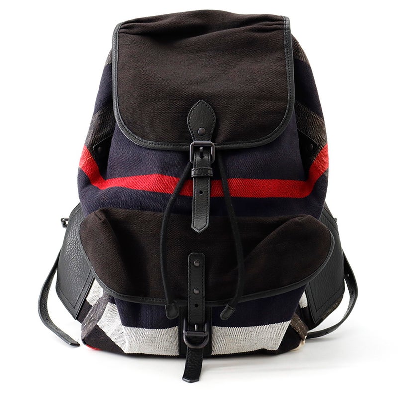 バーバリー リュック キャンバス バックパック 3945950 BURBERRY バッグ リュックサック 黒