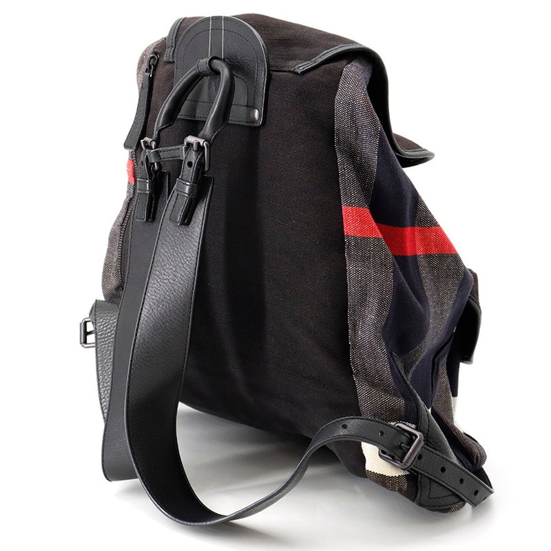 バーバリー リュック キャンバス バックパック 3945950 BURBERRY バッグ リュックサック 黒