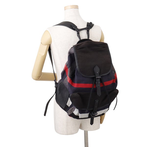 バーバリー リュック キャンバス バックパック 3945950 BURBERRY バッグ リュックサック 黒
