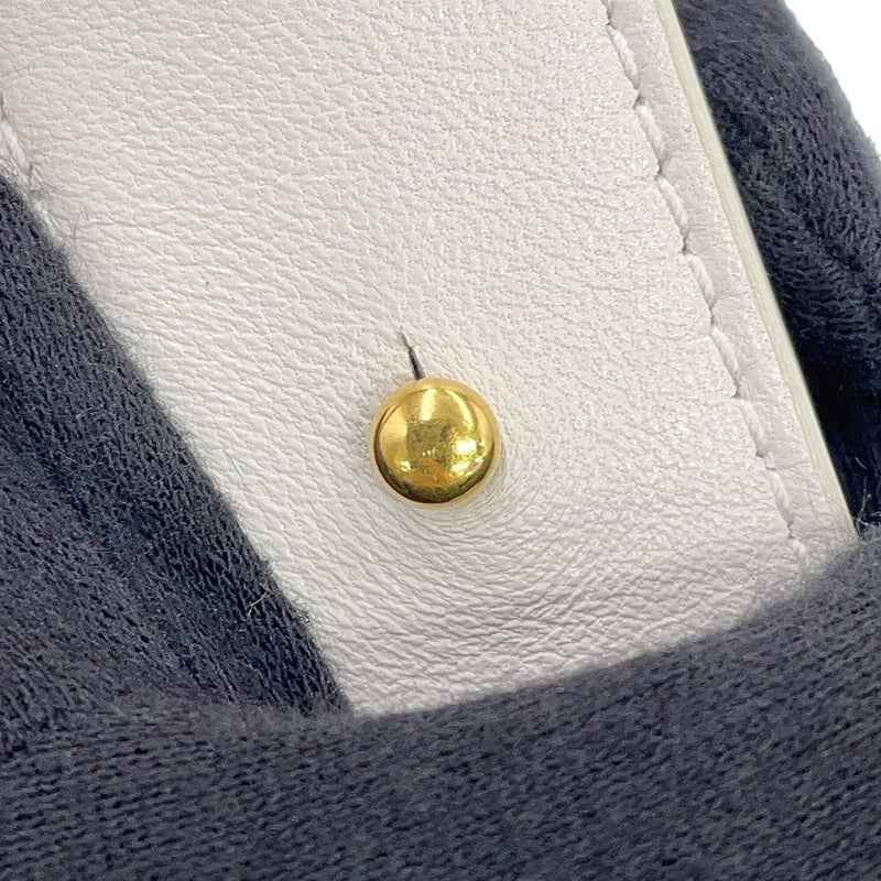 ボッテガヴェネタ ショルダーバッグ ザ・ポイント トライアングル ミディアム ナイロン レザー BOTTEGA VENETA 白
