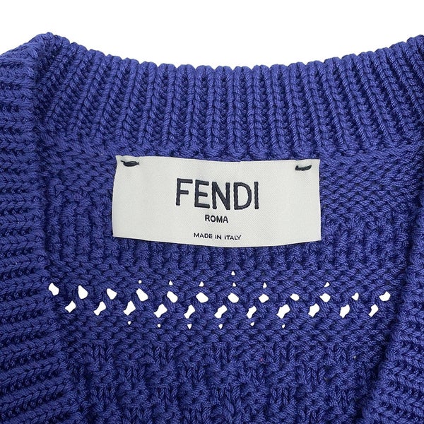 フェンディ ベスト Vネック フラワーモチーフ ミンク レディースサイズ38 FZXE97 FENDI ノースリーブ