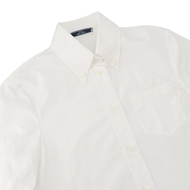 プラダ シャツ 半袖 ポプリン ロゴ レディースサイズ40 P477IR P477IR PRADA トップス 白