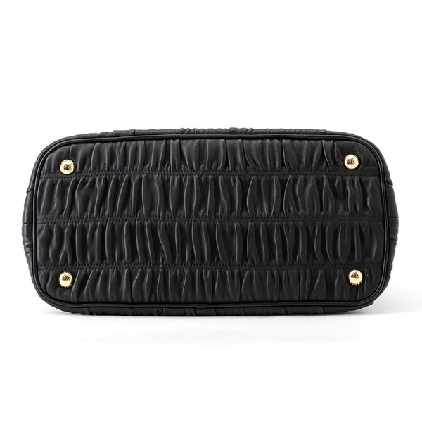 プラダ ハンドバッグ ギャザー ナッパゴーフル 1BA173 PRADA 2way 黒