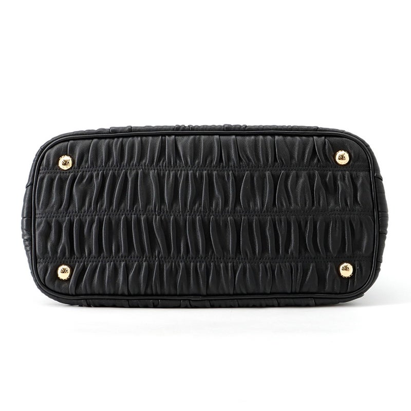 プラダ ハンドバッグ ギャザー ナッパゴーフル 1BA173 PRADA 2way 黒