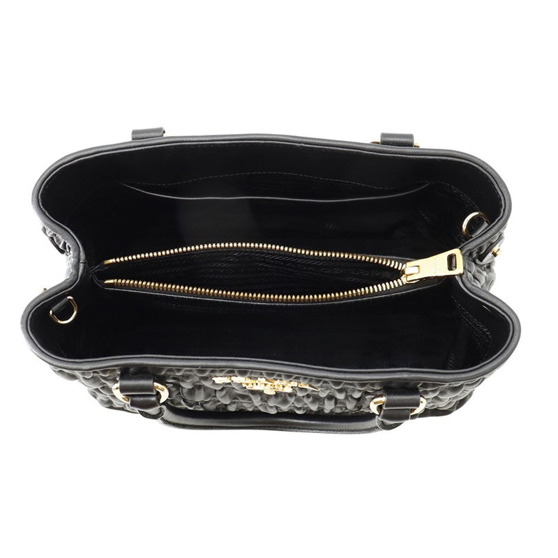プラダ ハンドバッグ ギャザー ナッパゴーフル 1BA173 PRADA 2way 黒