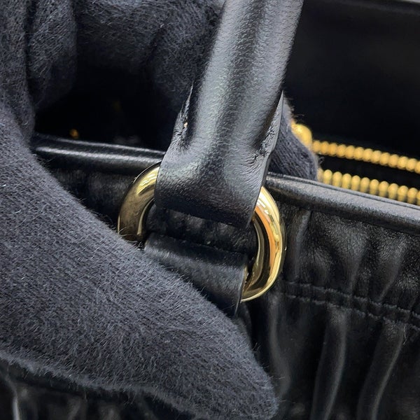 プラダ ハンドバッグ ギャザー ナッパゴーフル 1BA173 PRADA 2way 黒