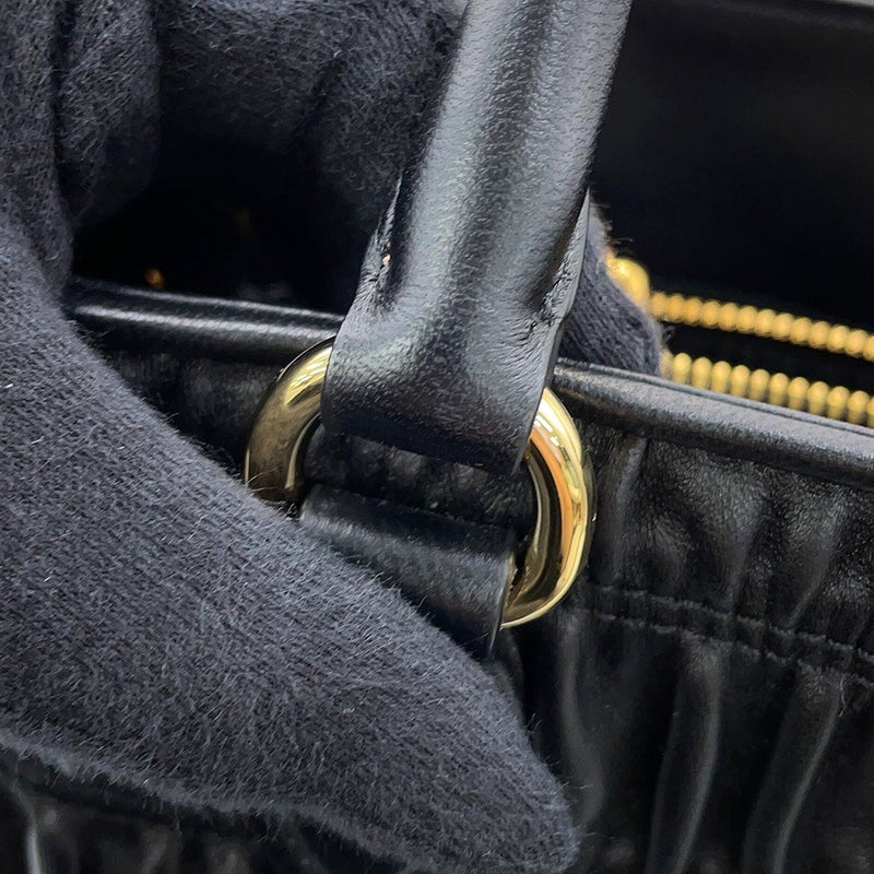 プラダ ハンドバッグ ギャザー ナッパゴーフル 1BA173 PRADA 2way 黒
