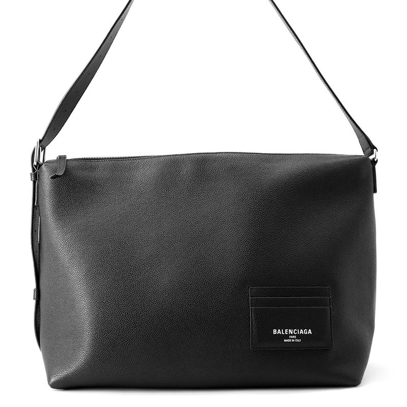 バレンシアガ ショルダーバッグ クレジット メッセンジャーバッグ ラージ ソフトグレインカーフレザー 806247 BALENCIAGA 黒
