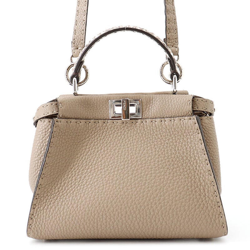 フェンディ ハンドバッグ ミニ ピーカブー セレリア カーフレザー パイソン 8BN244 FENDI 2way