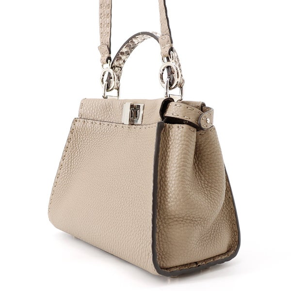 フェンディ ハンドバッグ ミニ ピーカブー セレリア カーフレザー パイソン 8BN244 FENDI 2way