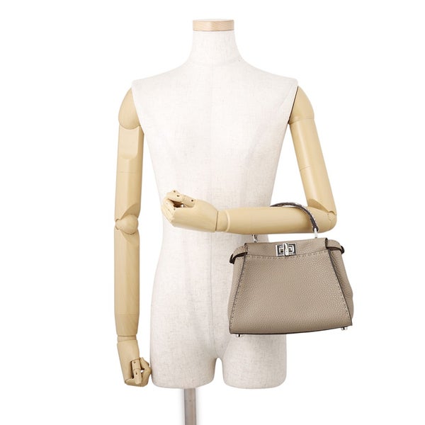 フェンディ ハンドバッグ ミニ ピーカブー セレリア カーフレザー パイソン 8BN244 FENDI 2way