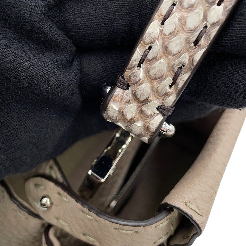 フェンディ ハンドバッグ ミニ ピーカブー セレリア カーフレザー パイソン 8BN244 FENDI 2way