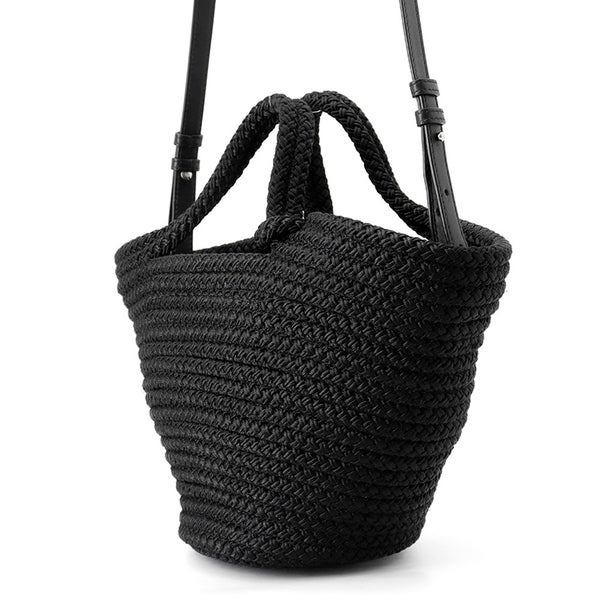 バレンシアガ ハンドバッグ イビザ バスケット バッグ ナイロン 695612 BALENCIAGA 2way かごバッグ 黒
