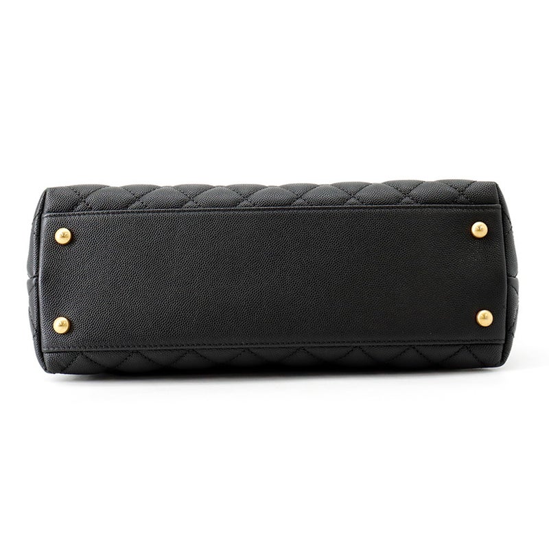 シャネル ハンドバッグ マトラッセ ココマーク ココハンドル フラップ キャビアスキン A92991 CHANEL ２wayショルダー 黒
