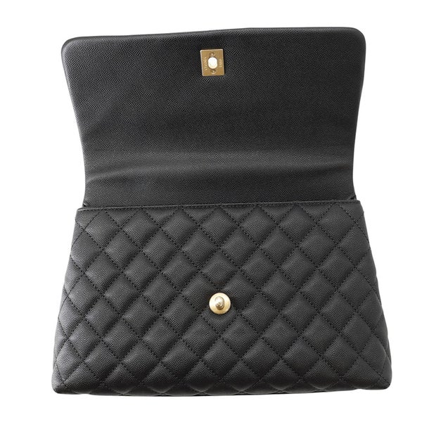 シャネル ハンドバッグ マトラッセ ココマーク ココハンドル フラップ キャビアスキン A92991 CHANEL ２wayショルダー 黒