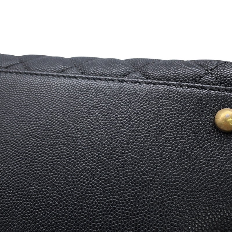 シャネル ハンドバッグ マトラッセ ココマーク ココハンドル フラップ キャビアスキン A92991 CHANEL ２wayショルダー 黒