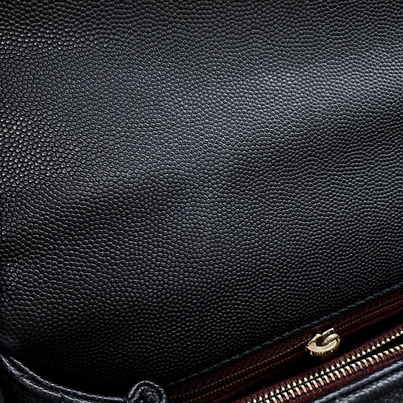 シャネル ハンドバッグ マトラッセ ココマーク ココハンドル フラップ キャビアスキン A92991 CHANEL ２wayショルダー 黒