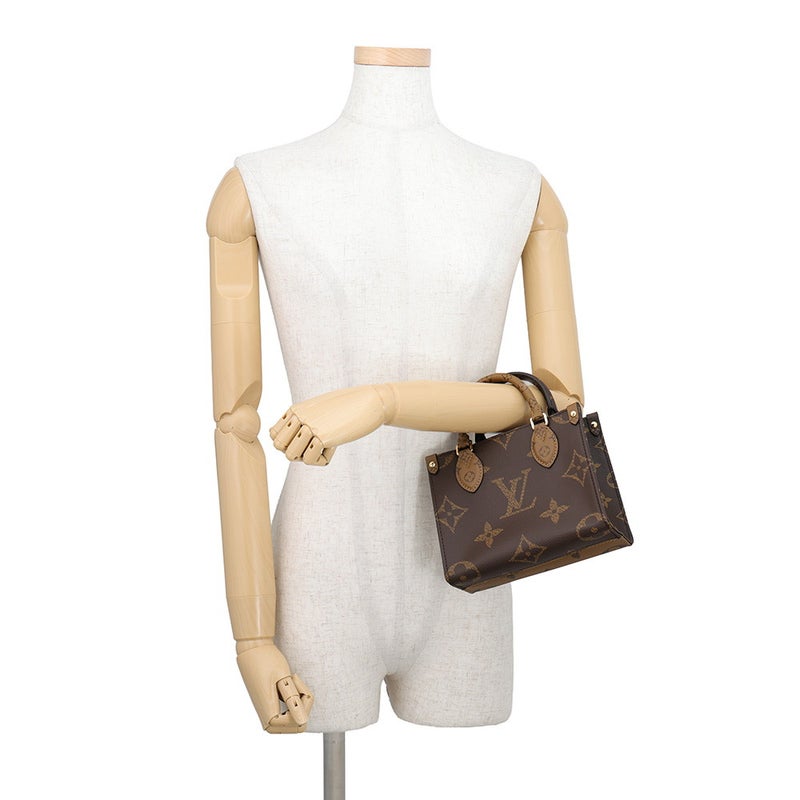 ルイヴィトン ハンドバッグ モノグラム・リバース オンザゴーBB M46839 LOUIS VUITTON 2wayショルダーバッグ