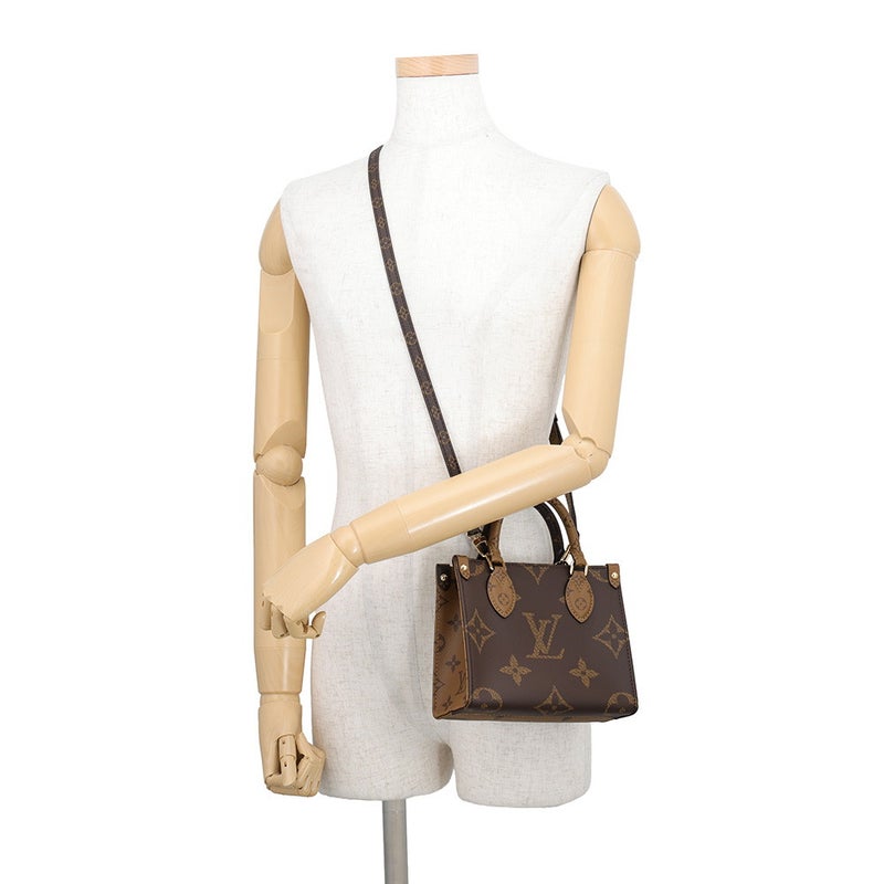 ルイヴィトン ハンドバッグ モノグラム・リバース オンザゴーBB M46839 LOUIS VUITTON 2wayショルダーバッグ