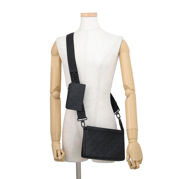 ルイヴィトン ショルダーバッグ モノグラム・シャドウ ガストン・ウエアラブル ウォレット M81115 LOUIS VUITTON 黒 ブラック