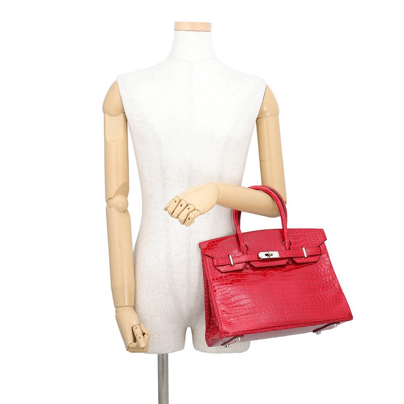 エルメス バーキン30 ブレイズ/シルバー金具 ポロサスシャイン □E刻印 HERMES Birkin ハンドバッグ