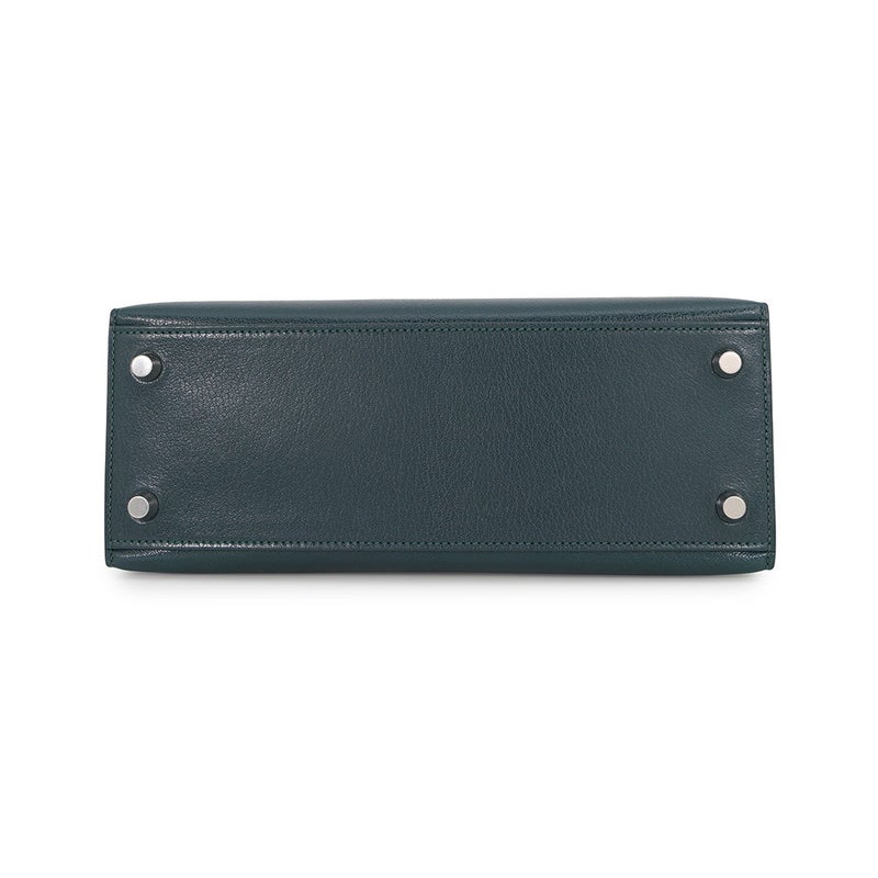 エルメス ハンドバッグ ケリー25 外縫い ヴェールシプレ/シルバー金具 シェブルシャムキラ G刻印 HERMES Kelly 2wayバッグ