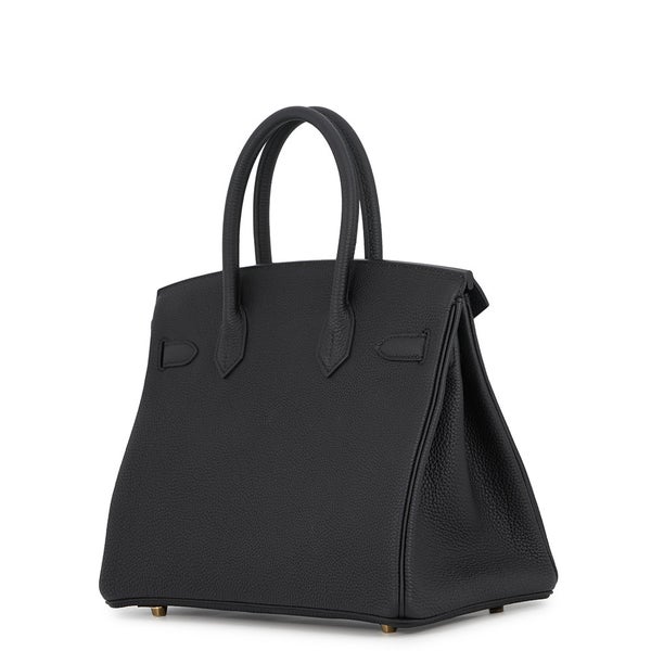 エルメス バーキン30 ブラック/ゴールド金具 トゴ W刻印 HERMES Birkin ハンドバッグ 黒