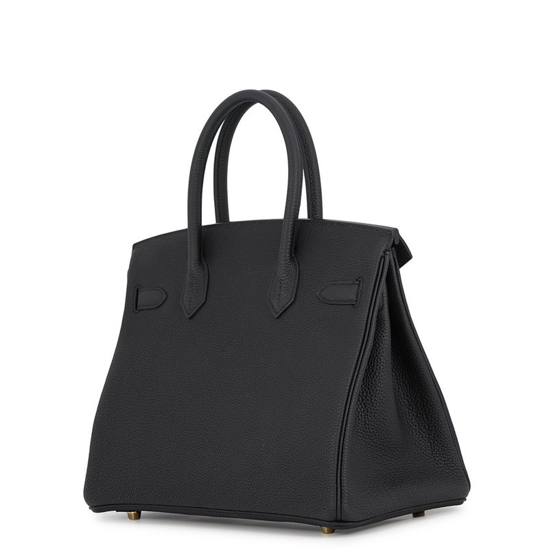エルメス バーキン30 ブラック/ゴールド金具 トゴ W刻印 HERMES Birkin ハンドバッグ 黒